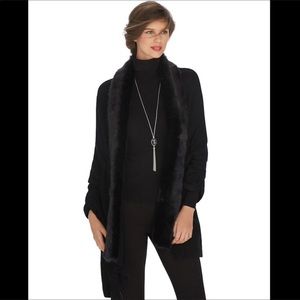 White House Black Market fur lined wrap.